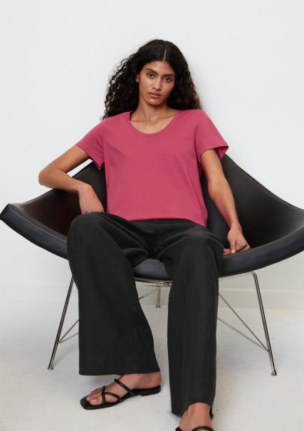 Donna T-Shirt Qualità T-Shirt Relaxed In Jersey Singolo Di Cotone Biologico Dahlia Pink