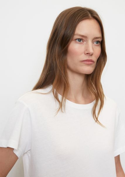 T-Shirt Basic-T-Shirt Loose In Cotone Biologico Prezzo Scontato Donna White