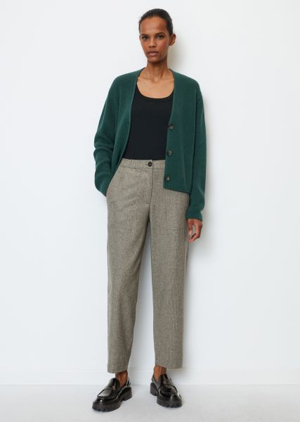 Mulit Donna Moda Pantaloni A Quadretti Con Vita Elasticizzata Con Lenzing™ Ecovero™ Pantaloni