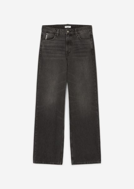 Donna Uscita Jeans Modello Tomma Largo Senza Contenuto Di Elastan Jeans Multi/Worn Out Dark Grey