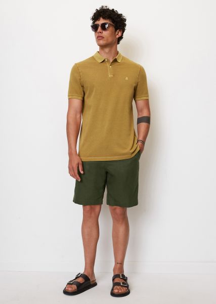 Uomo Polo Sandstone Economico Short Sleeve Polo Shirt In Piqué Fabric In Cotone Biologico Elasticizzato
